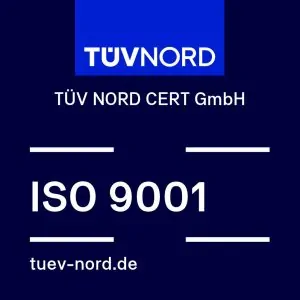 Certification ISO 9001:2015 délivrée par TÜV NORD